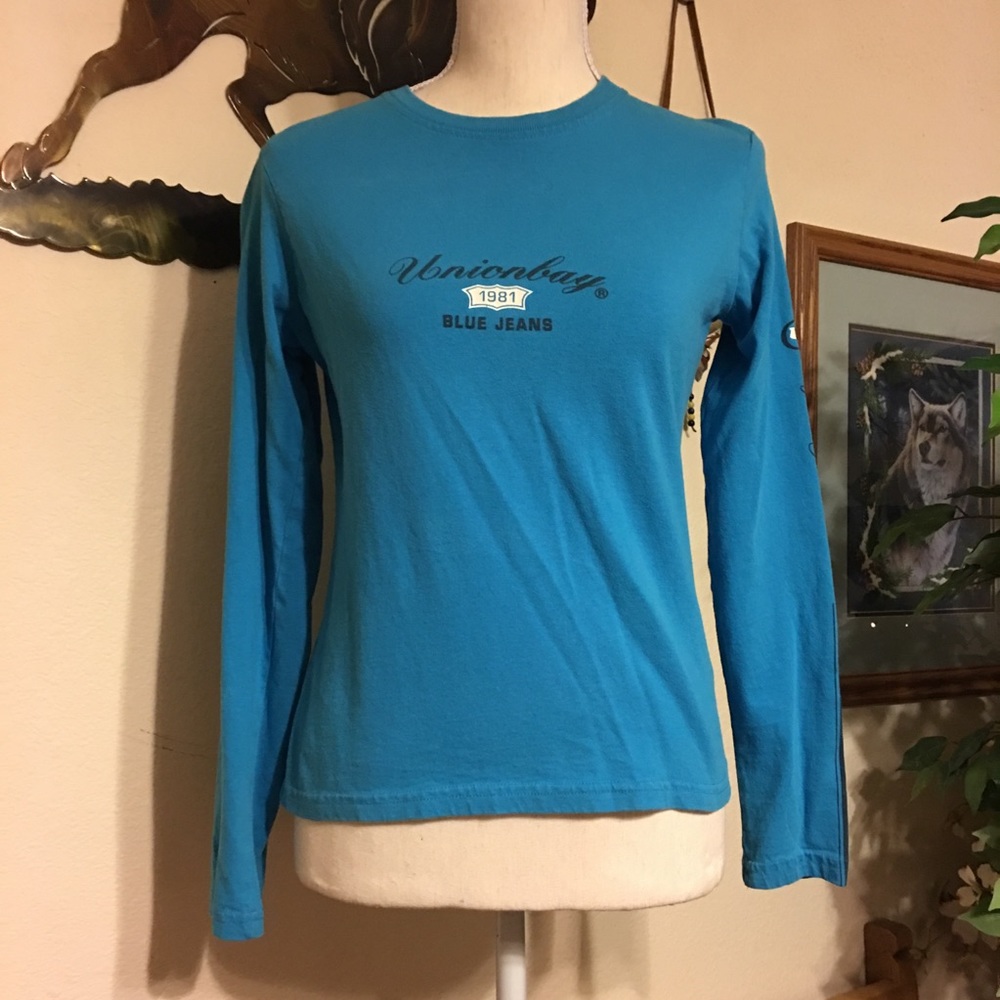 Unionbay blue long sleeve casual ladies top